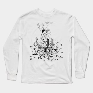 beautiful ballet dancer drawing Long Sleeve T-Shirt